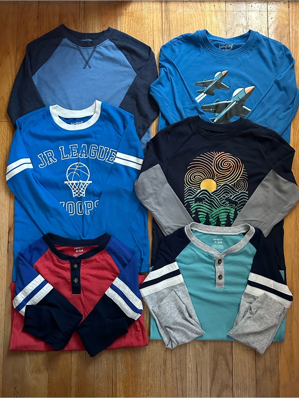 Bundle of 6 Long Sleeve Tees
